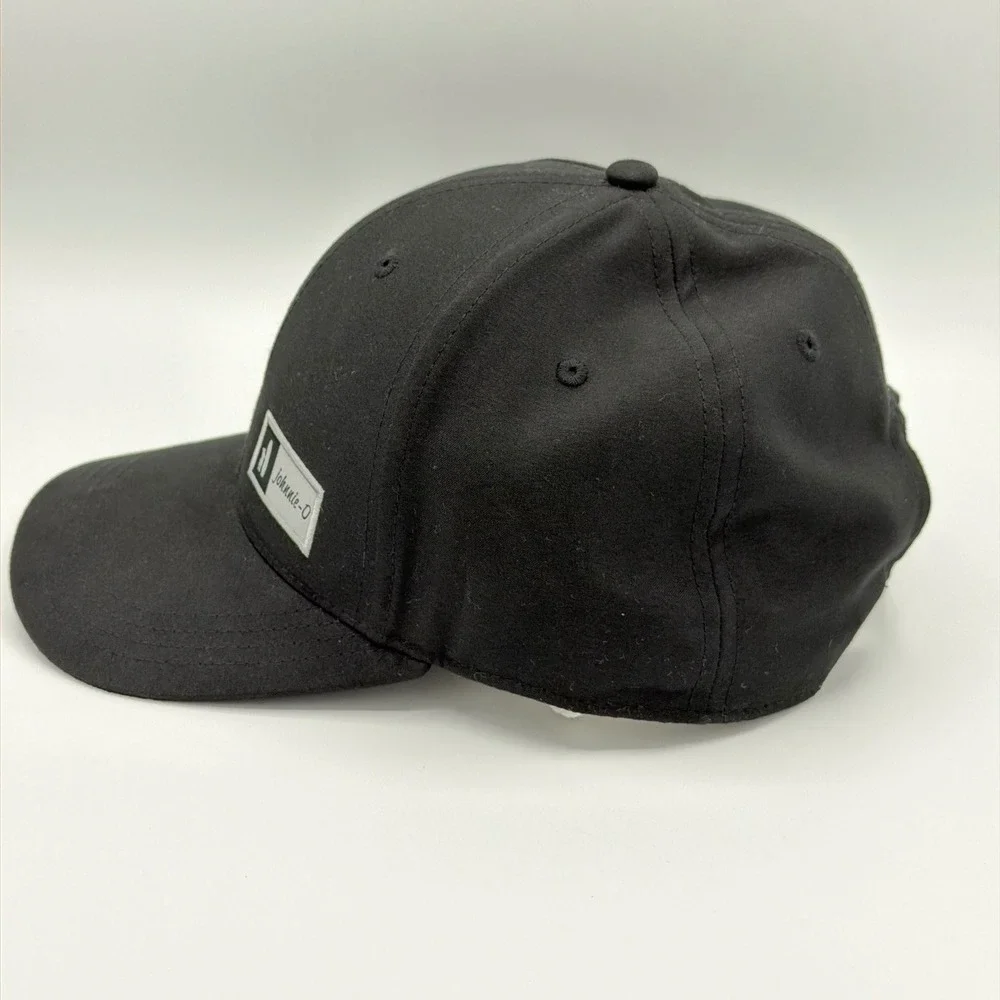 Johnnie-O Hat Black Snapback Baseball Cap Surf Logo OSFM
